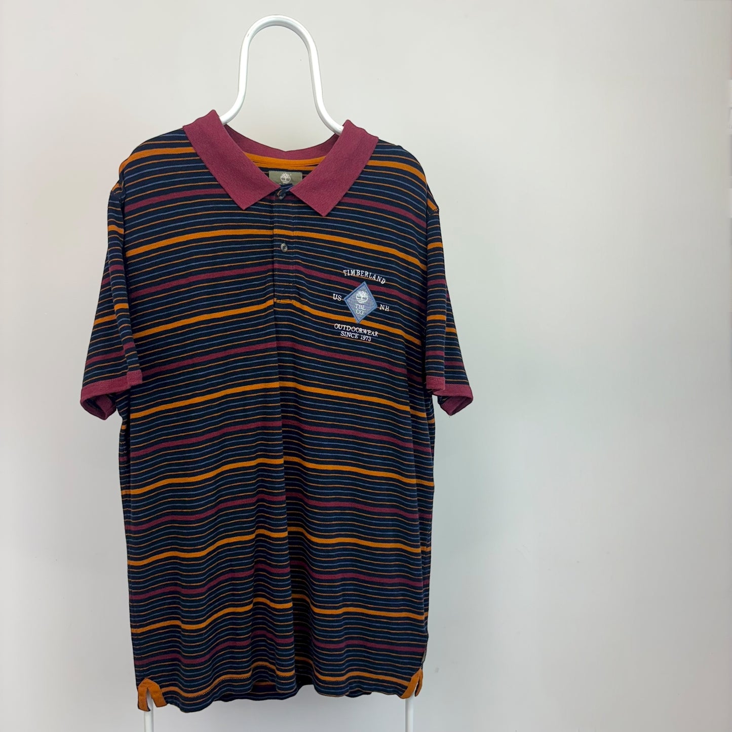 Timberland Striped Short Sleeve Polo Shirt