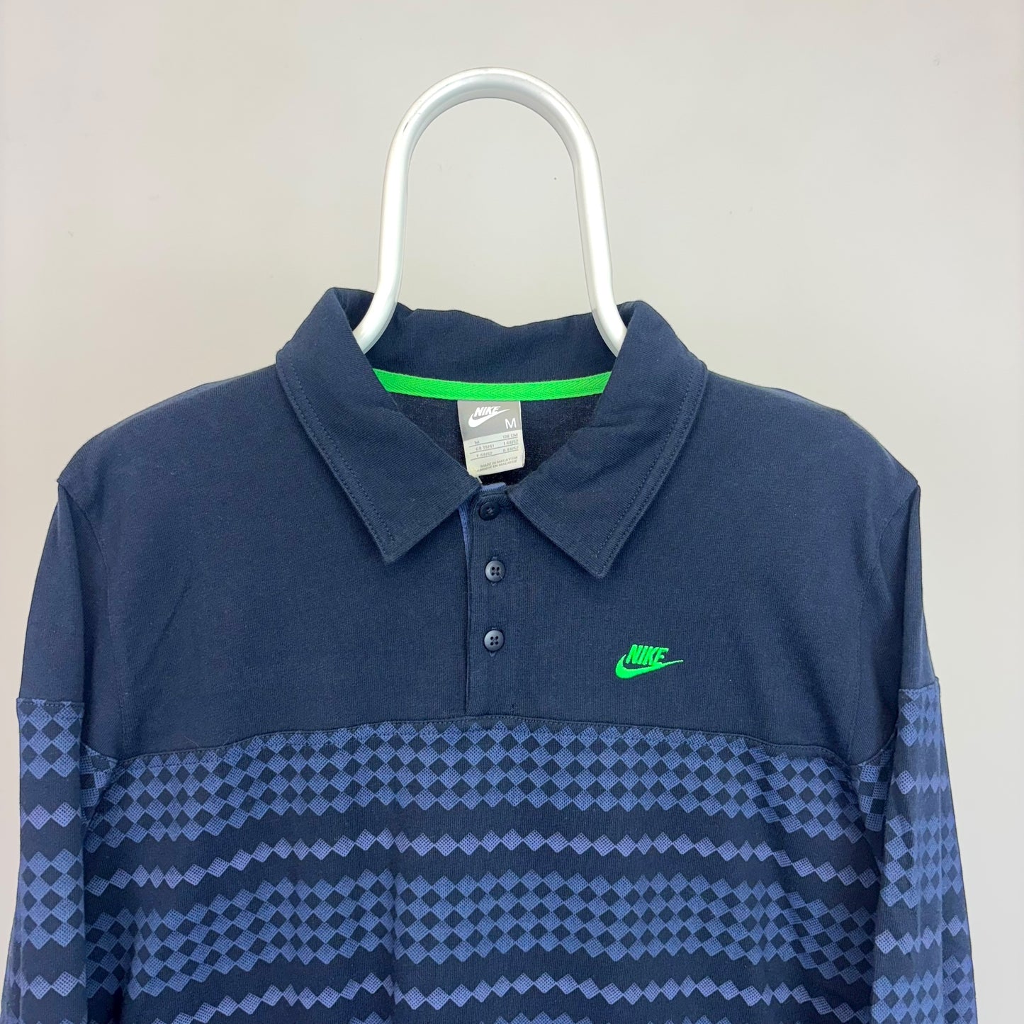 Nike Argyle Long Sleeve Polo Shirt