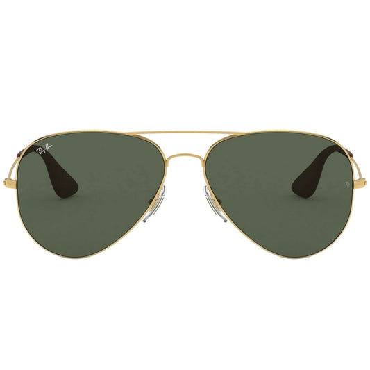 Ray-Ban Pilot Dark Green Lens Gold Sunglasses