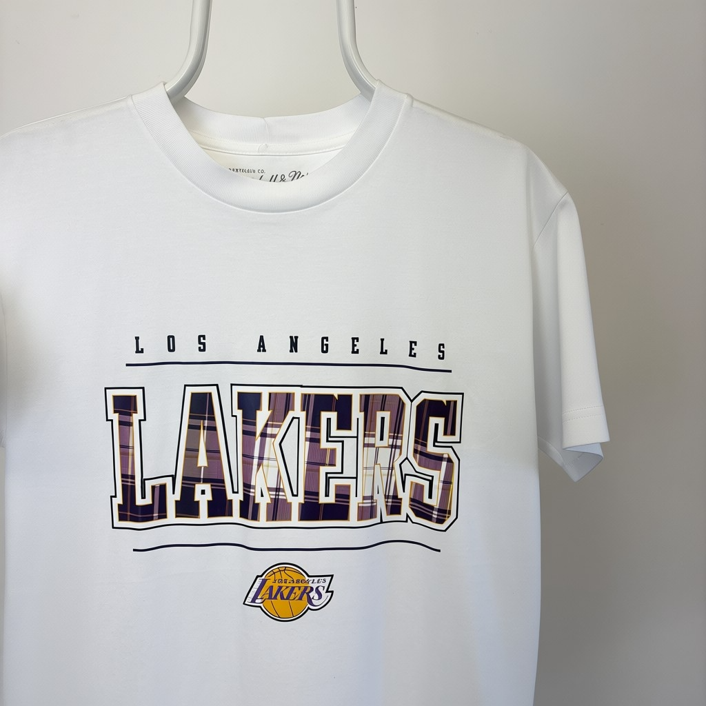 Mitchell & Ness Los Angeles Lakers Private School T-Shirt – White