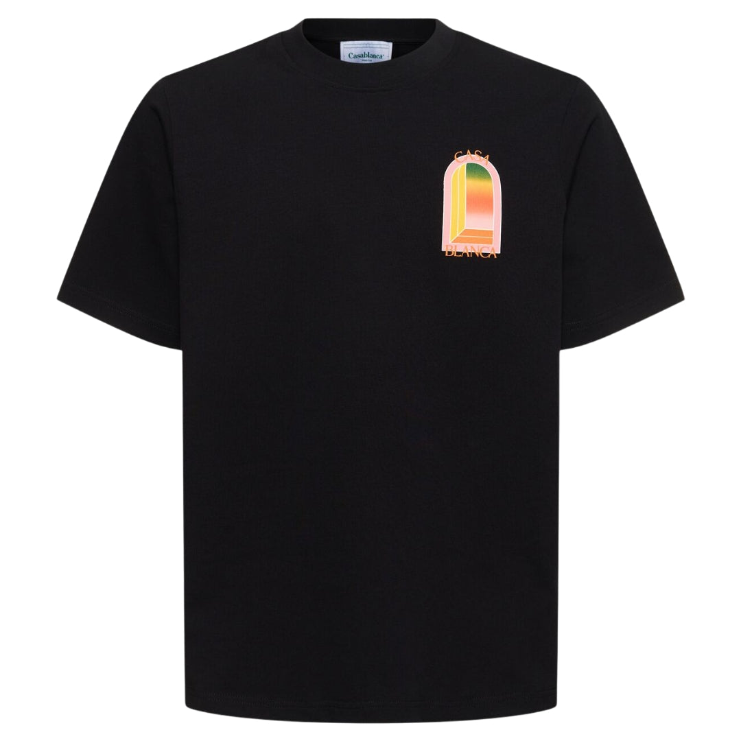 Casablanca Gradient Arch Design Black T-Shirt