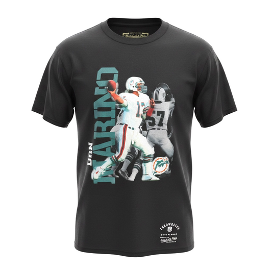 Mitchell & Ness Dan Marino Miami Dolphins Throwback T-Shirt – Black