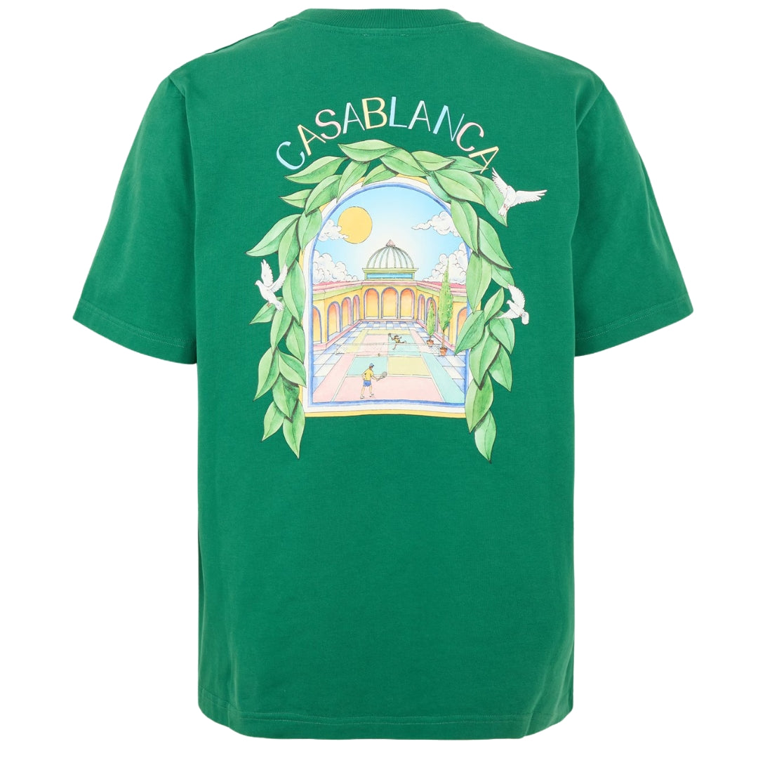 Casablanca Printed T-Shirt L'Arch De Tennis Green T-Shirt