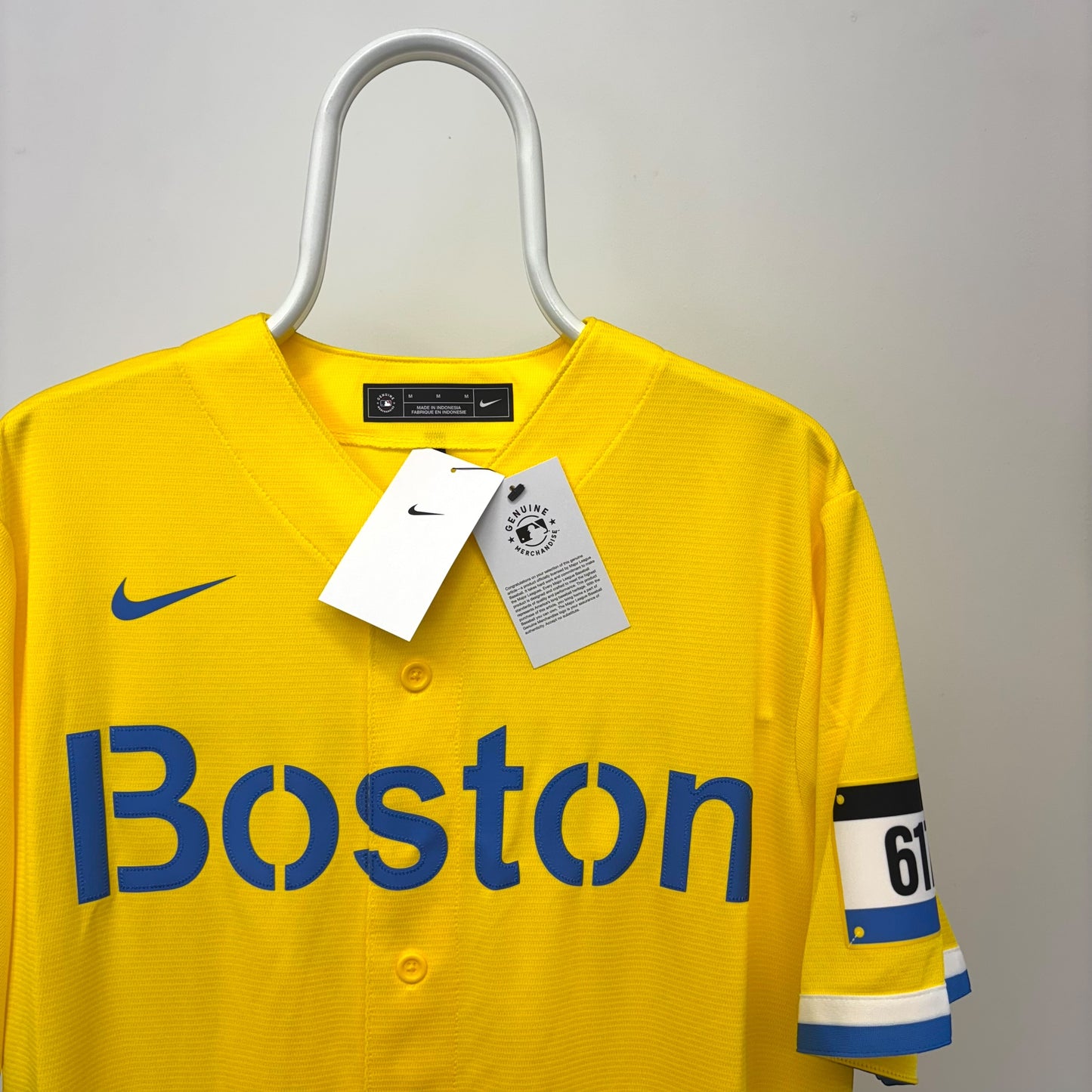 Nike Boston Red Sox City Connect Jersey – Yellow 617 Edition