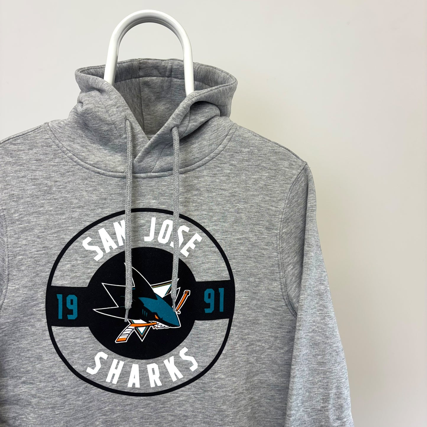 San Jose Sharks Fanatics Iconic Logo Hoodie – Grey