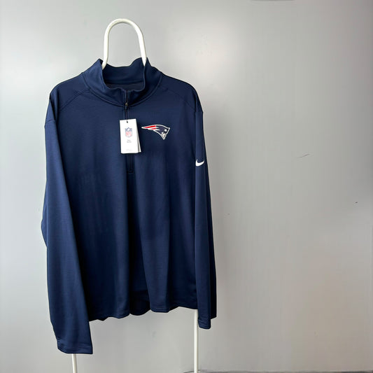 Nike Dri-Fit NFL New England Patriots 1/4 Zip Jumper [2XL]