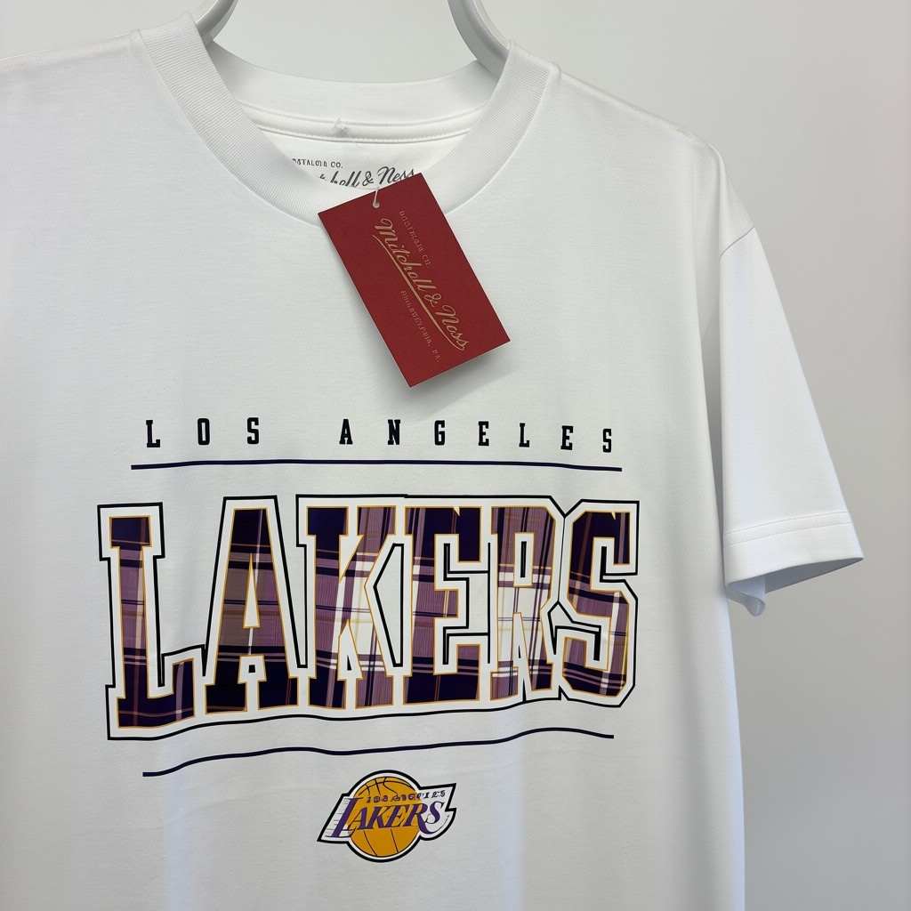 Mitchell & Ness Los Angeles Lakers Private School T-Shirt – White