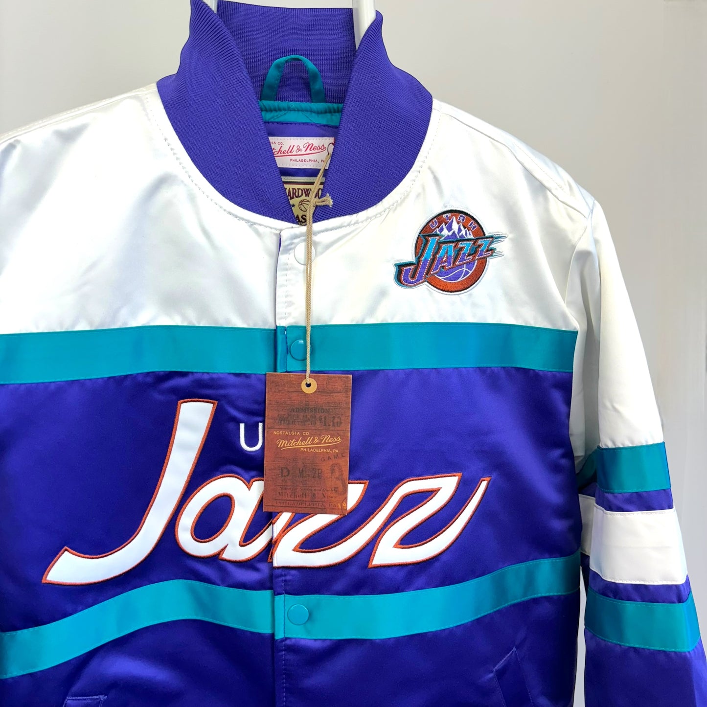 Mitchell & Ness Utah Jazz Special Script Satin Jacket