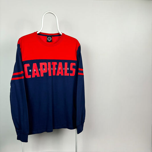 Fanatics Washington Capitals Panelled Long Sleeve T-Shirt