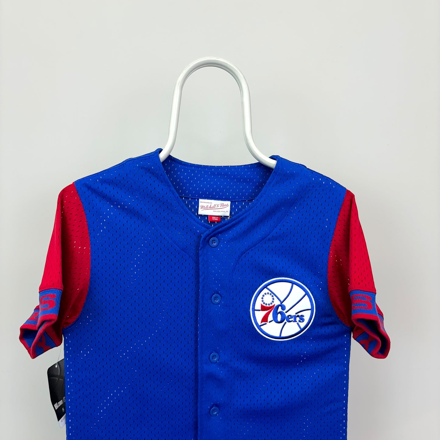 Mitchell & Ness Philadelphia 76ers Pure Shooters Mesh Button Up