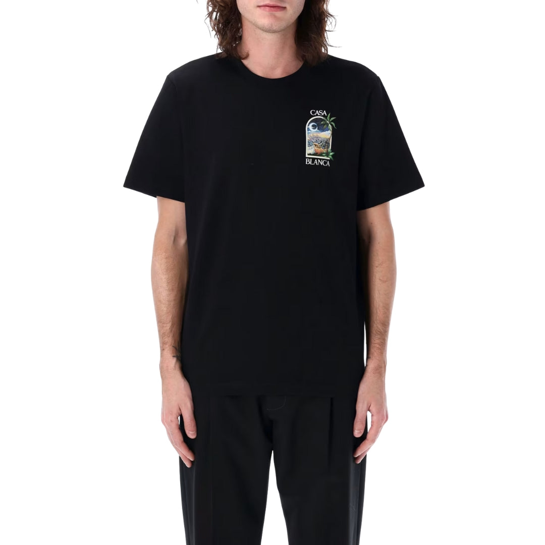 Casablanca La Night Printed T-Shirt Black T-Shirt