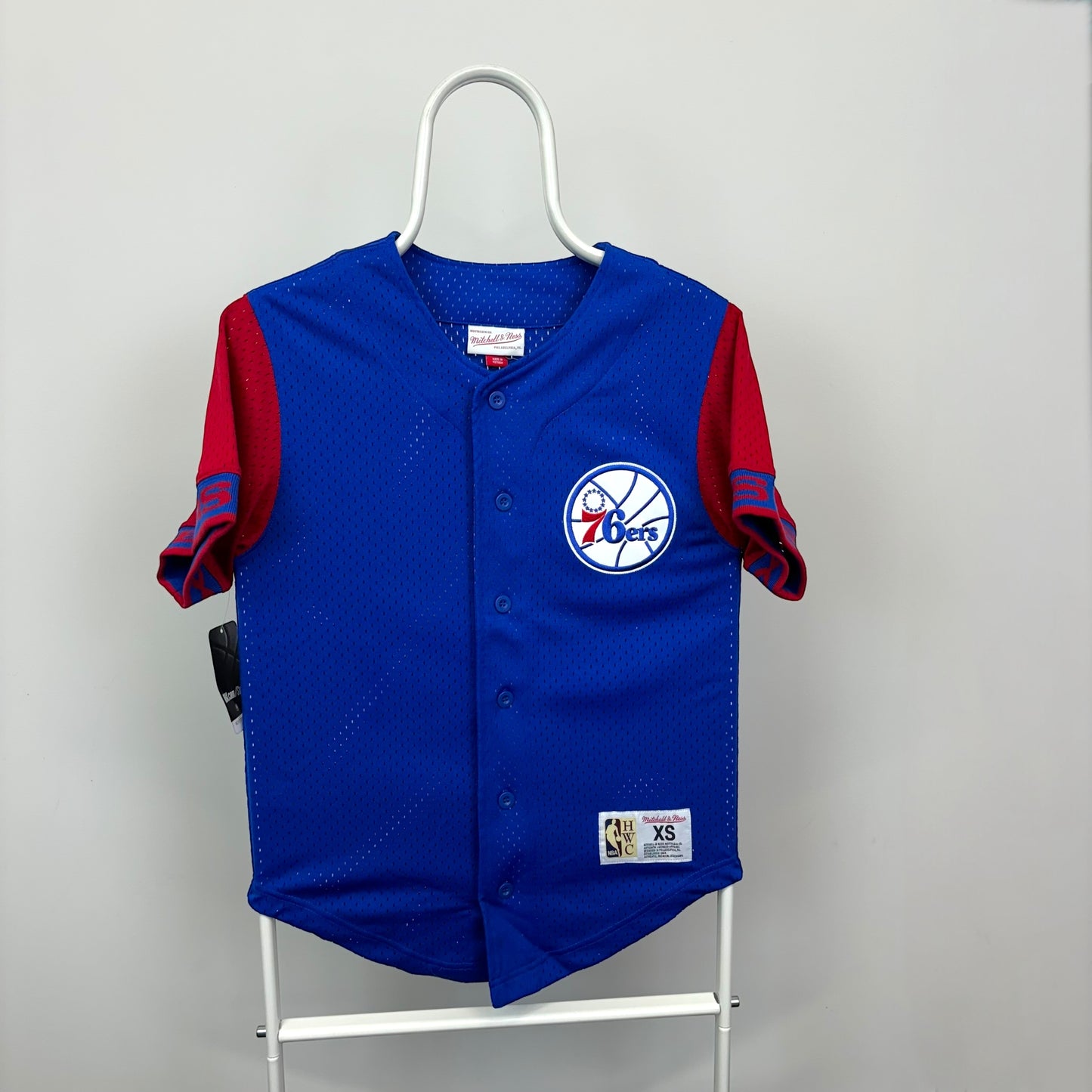 Mitchell & Ness Philadelphia 76ers Pure Shooters Mesh Button Up