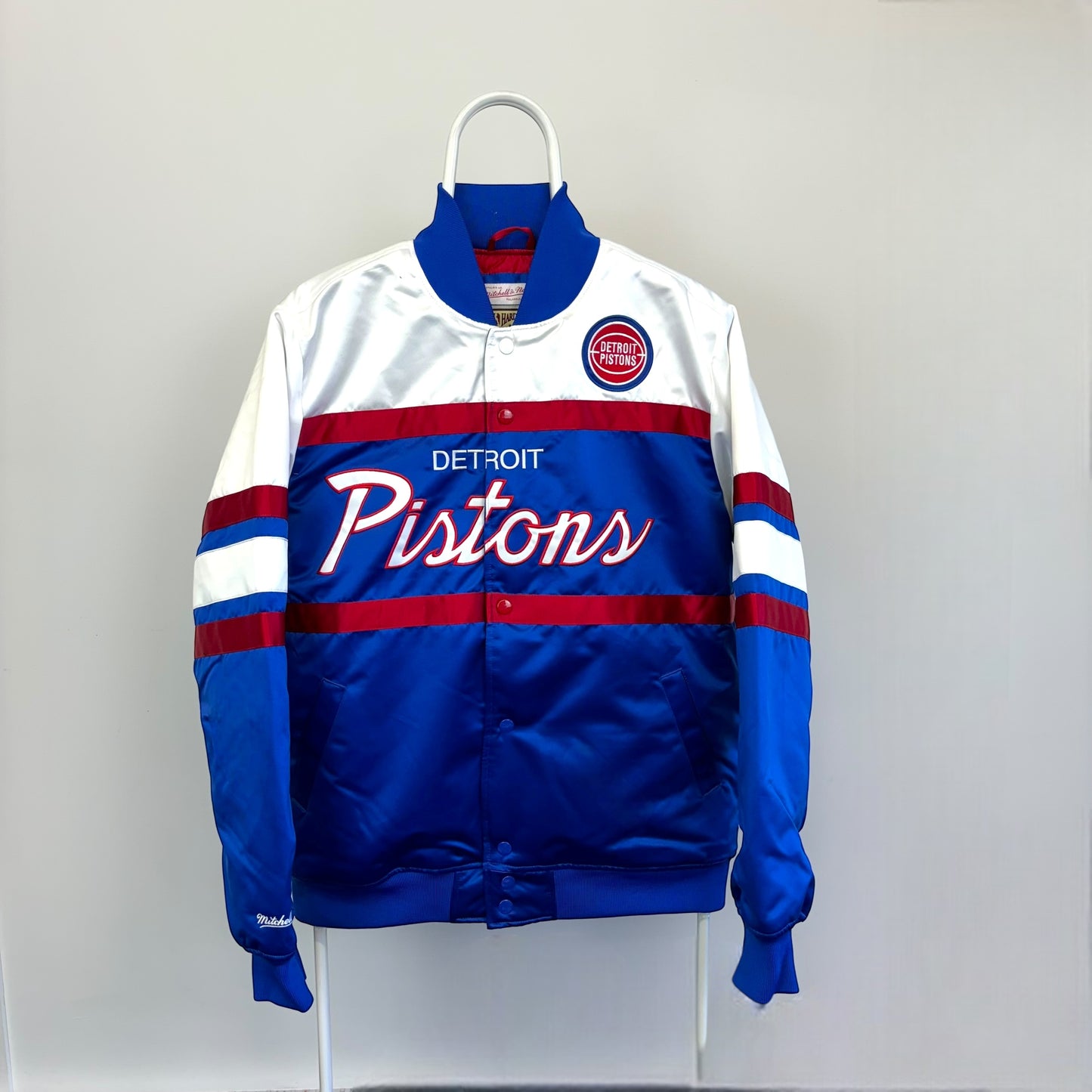 Mitchell & Ness Detroit Pistons Special Script Satin Jacket