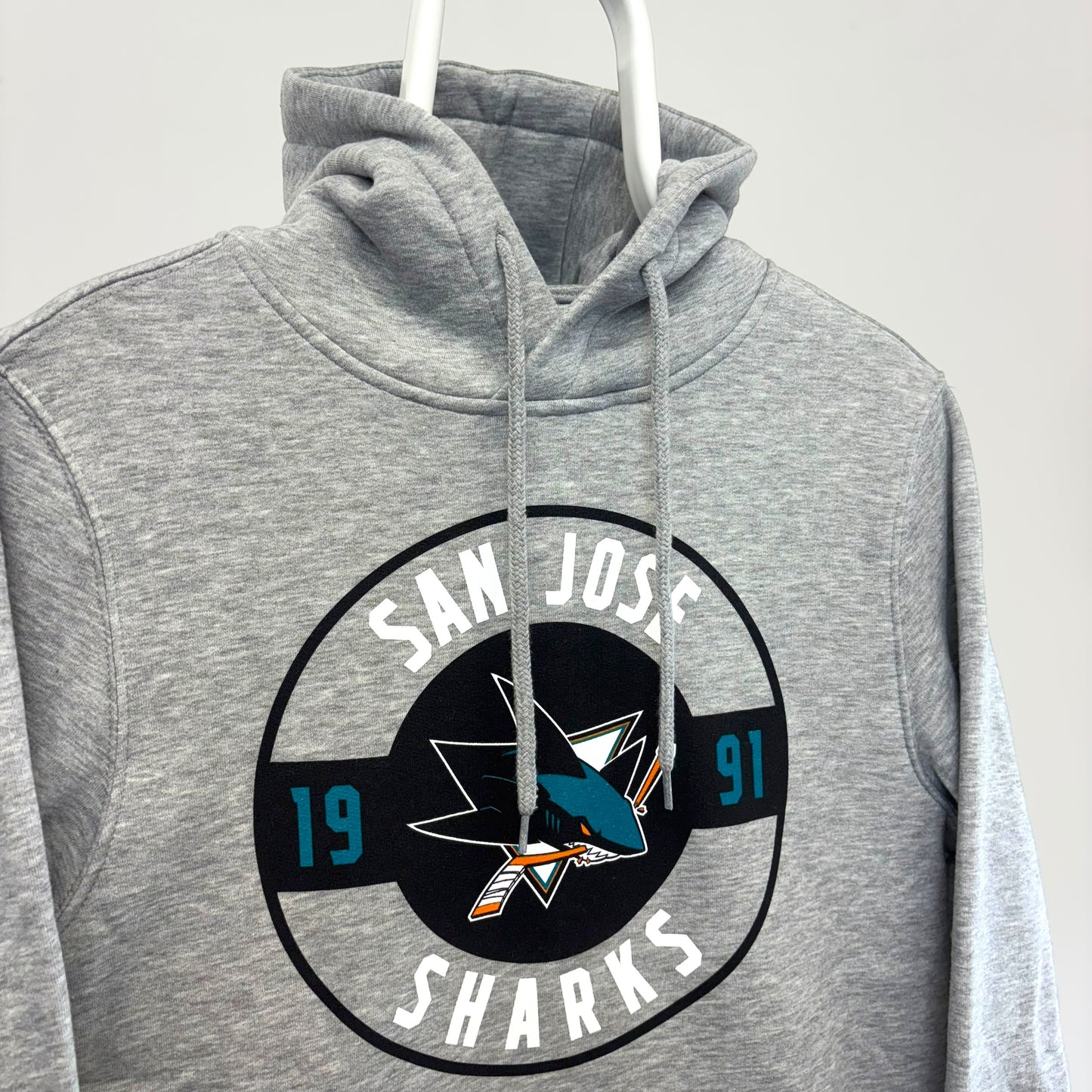 San Jose Sharks Fanatics Iconic Logo Hoodie – Grey