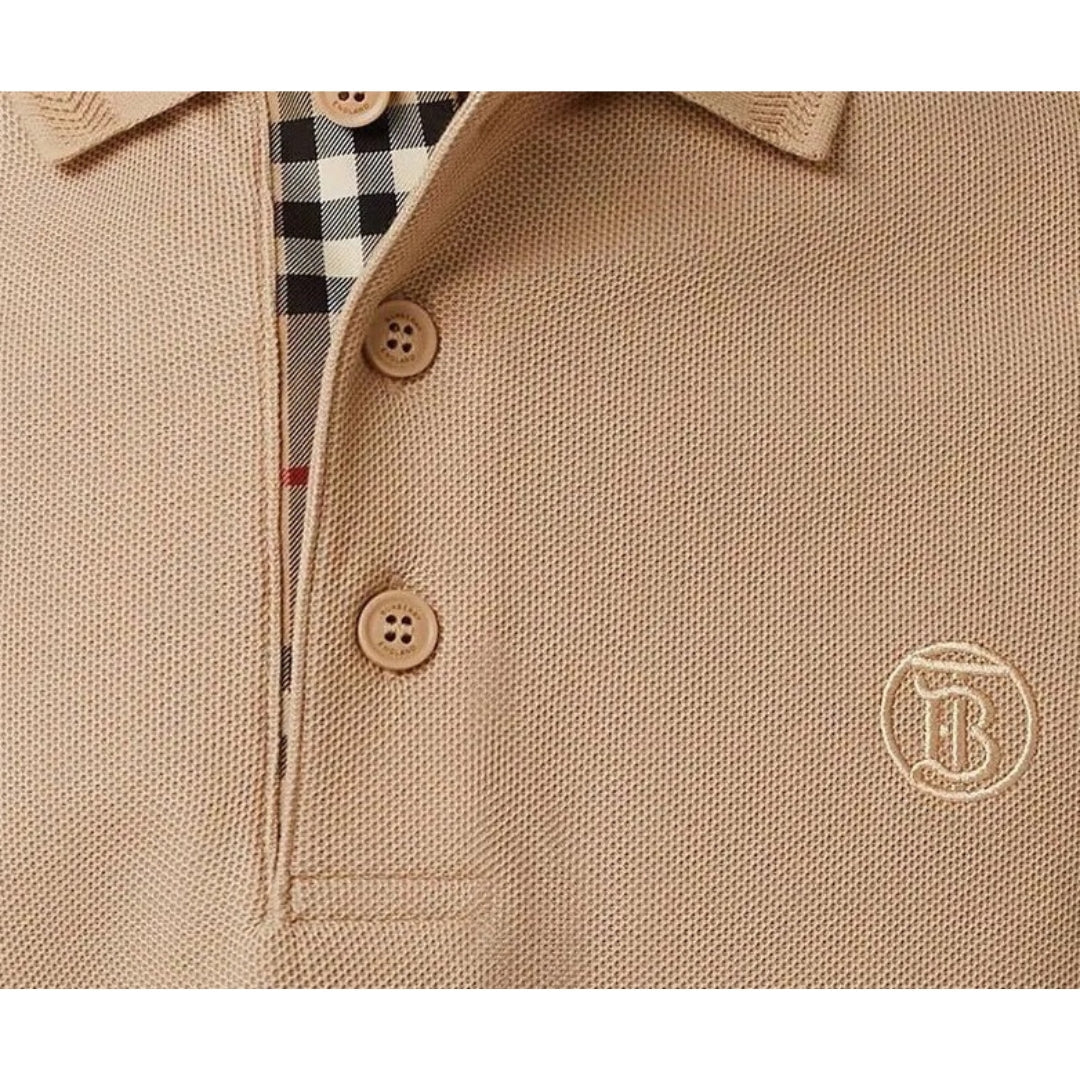 Burberry Circle Logo Camel Polo Shirt