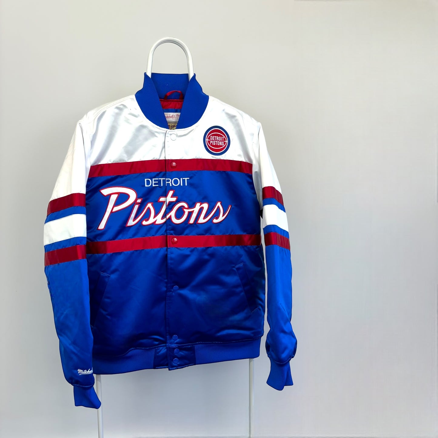 Mitchell & Ness Detroit Pistons Special Script Satin Jacket