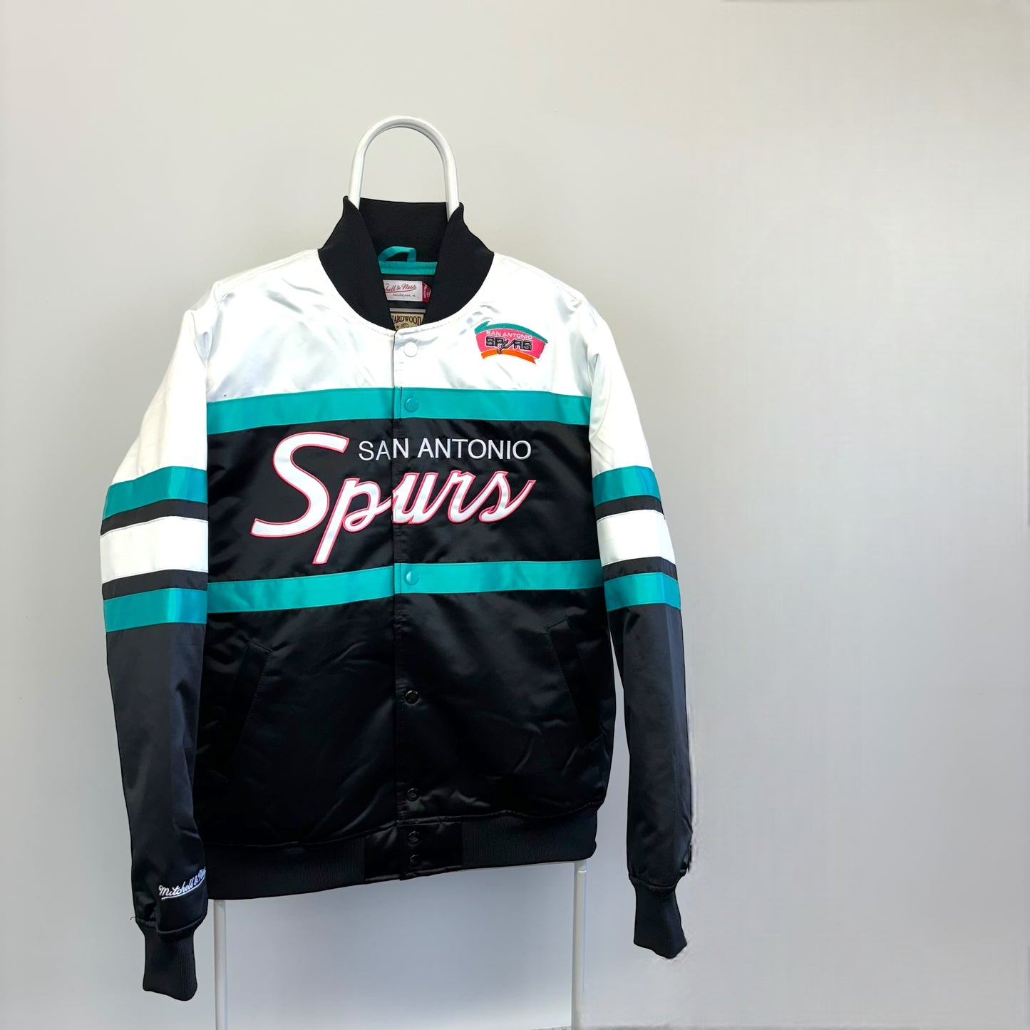 Mitchell & Ness San Antonio Spurs Special Script Satin Jacket