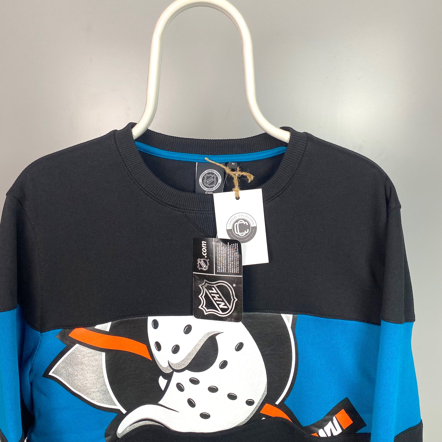 USA Deadstock Anaheim Mighty Ducks Panel Sweatshirt [M]