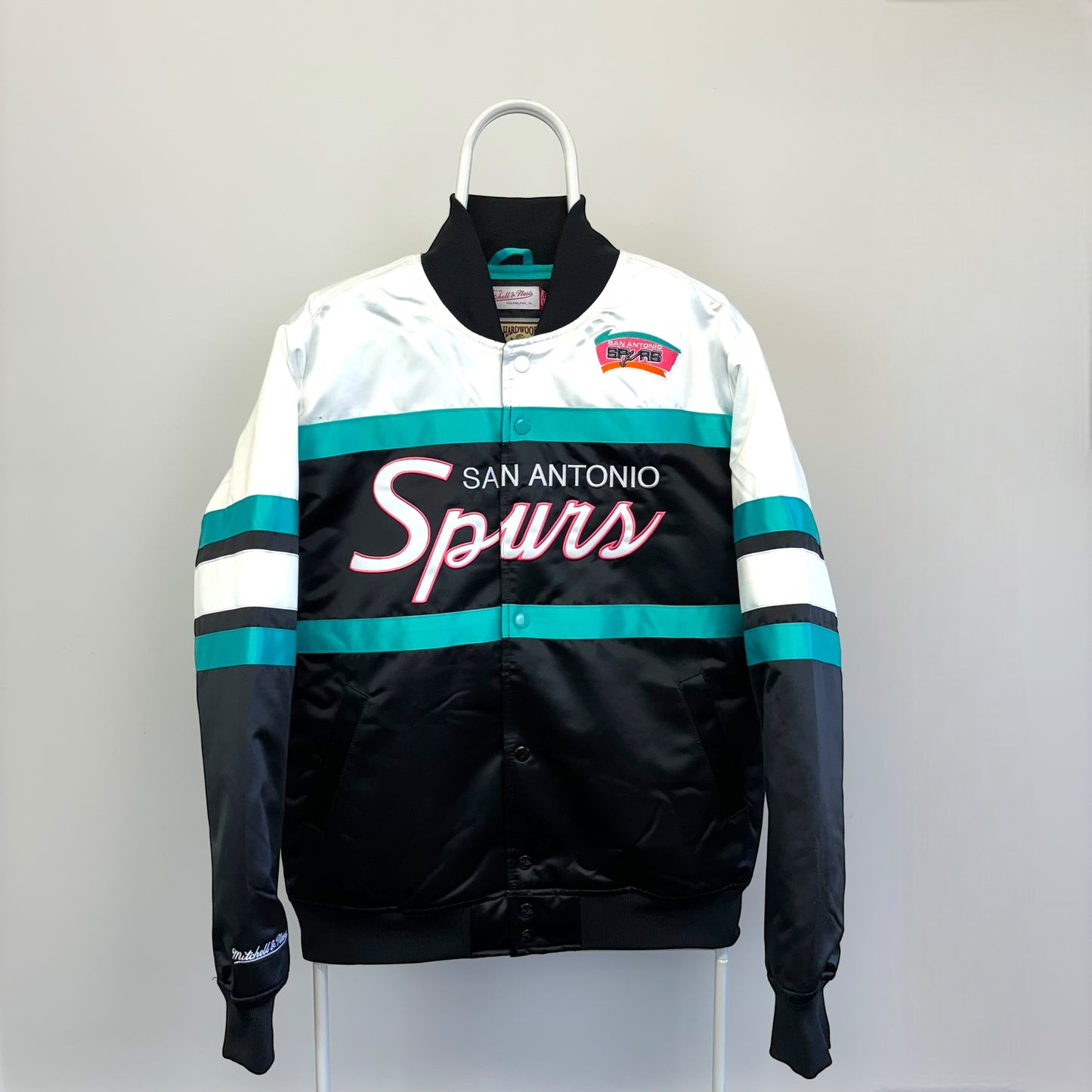 Mitchell & Ness San Antonio Spurs Special Script Satin Jacket