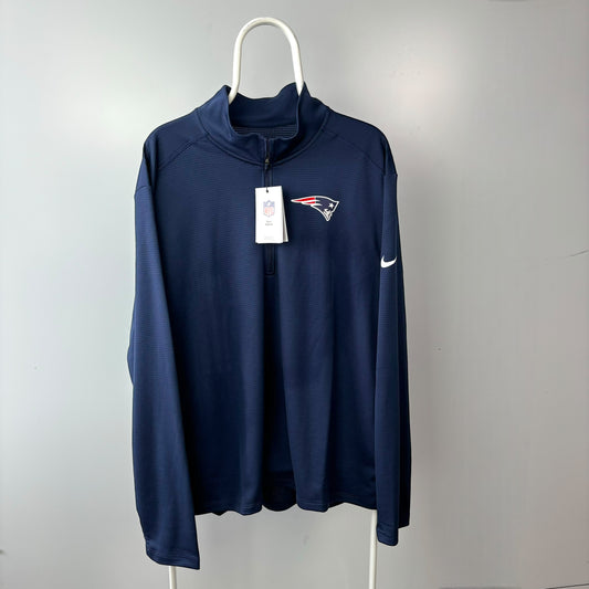 Nike Dri-Fit NFL New England Patriots 1/4 Zip Jumper [2XL]