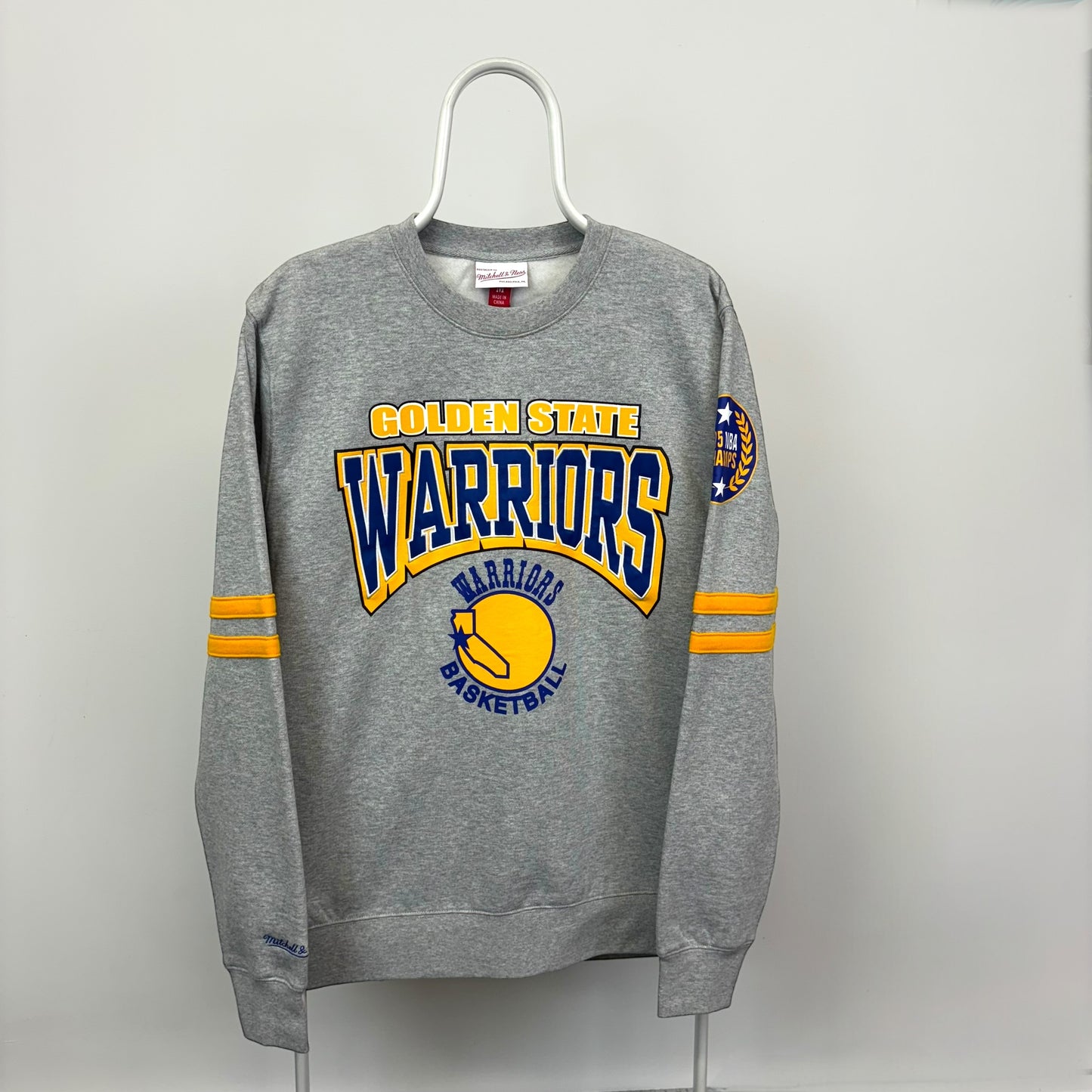 Mitchell & Ness Golden State Warriors All Over Print Sweatshirt