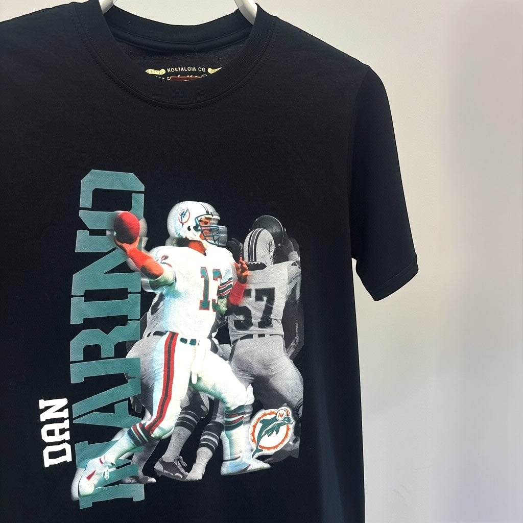 Mitchell & Ness Dan Marino Miami Dolphins Throwback T-Shirt – Black