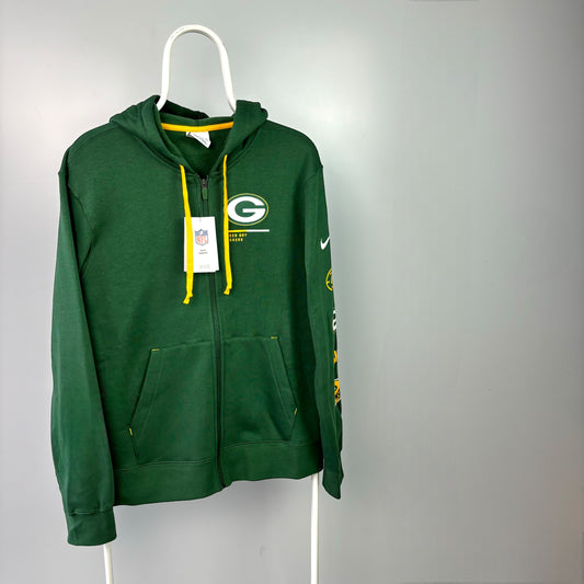 Nike Green Bay Packers Graphic Print Full Zip Hoodie