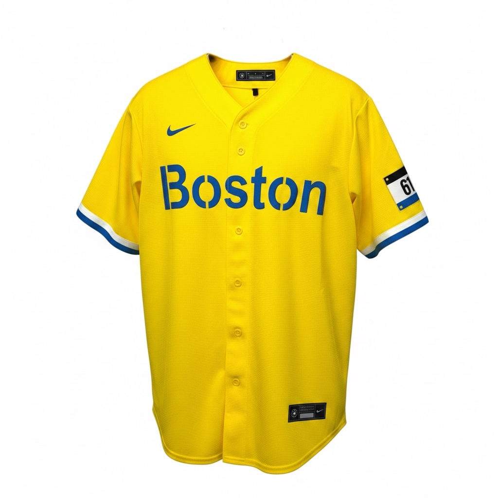 Nike Boston Red Sox City Connect Jersey – Yellow 617 Edition