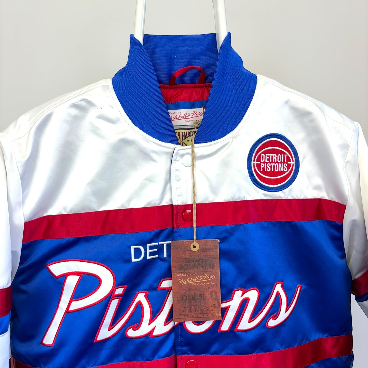 Mitchell & Ness Detroit Pistons Special Script Satin Jacket