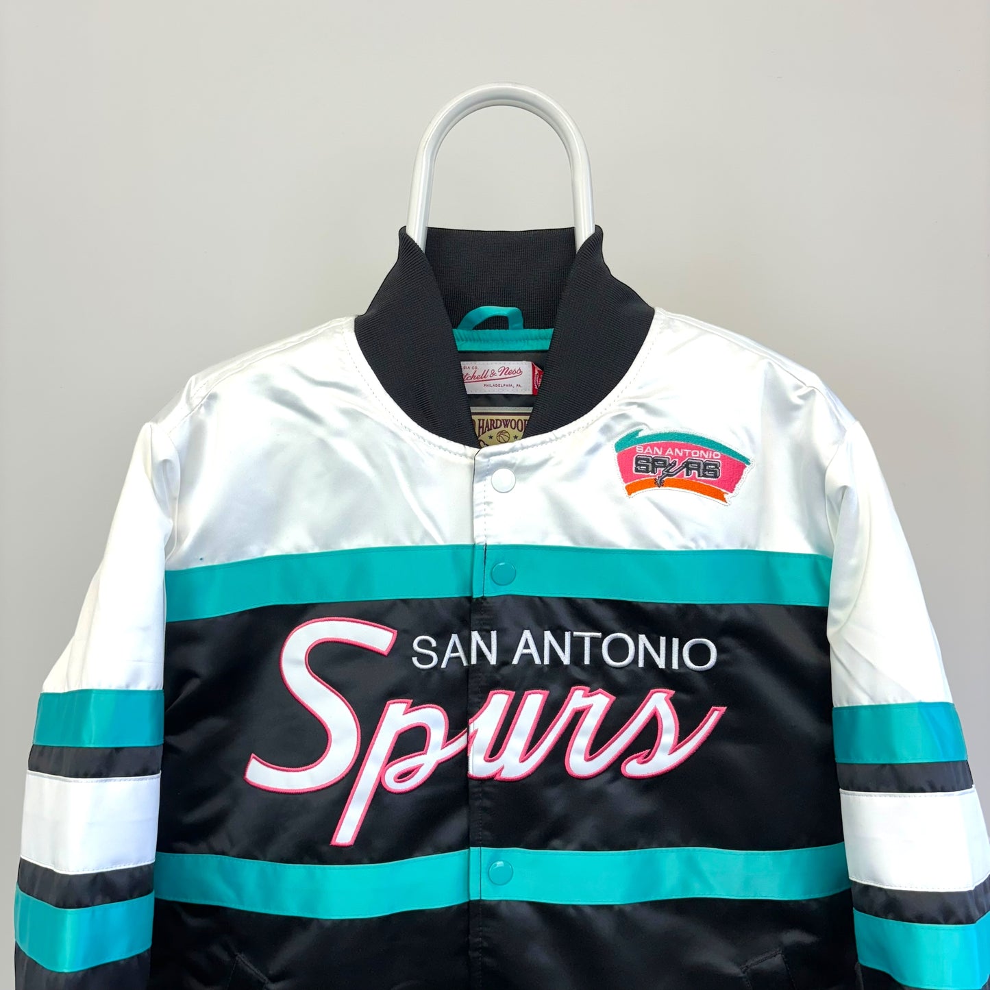 Mitchell & Ness San Antonio Spurs Special Script Satin Jacket