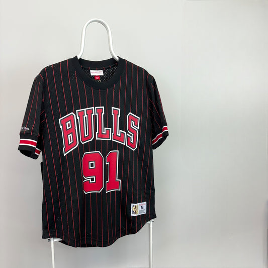 Mitchell & Ness Chicago Bulls Mesh Pinstripe Jersey