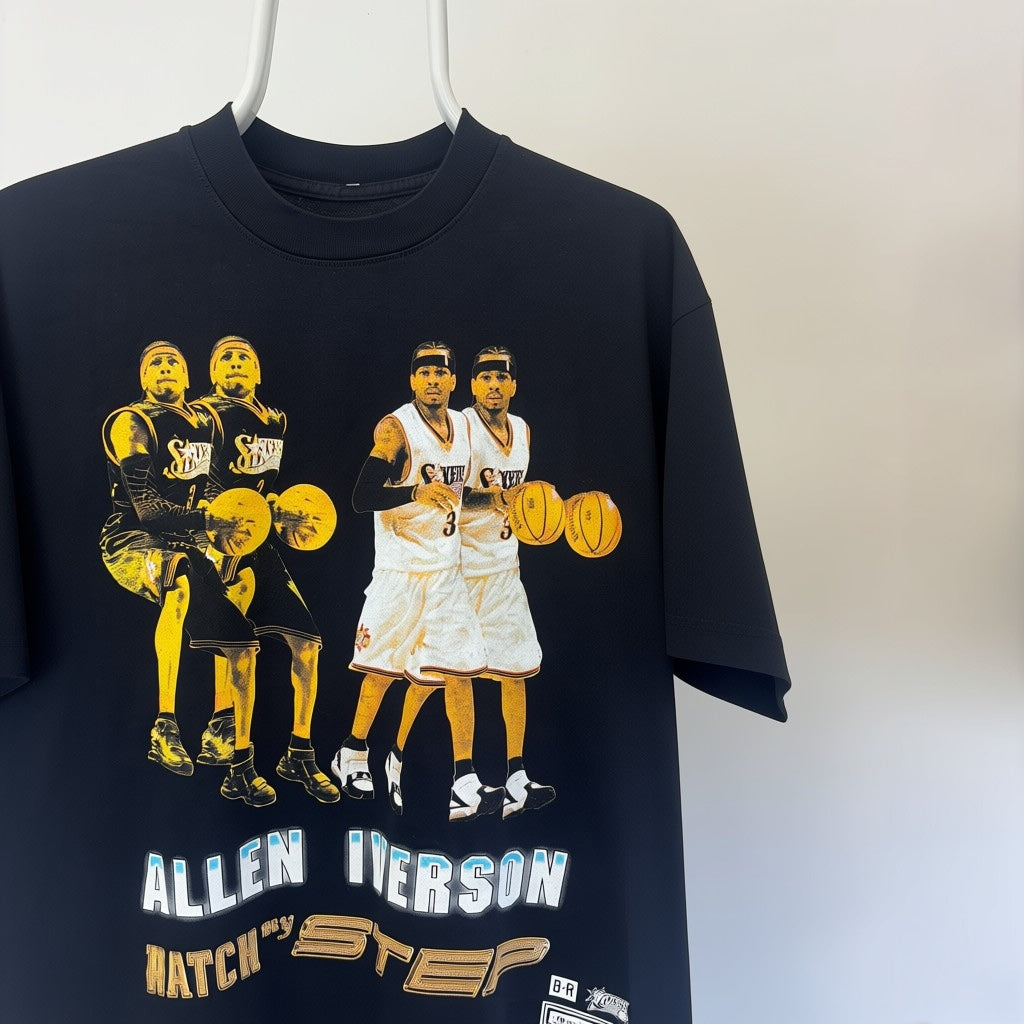 Mitchell & Ness Allen Iverson Watch My Step Graphic T-Shirt - Black