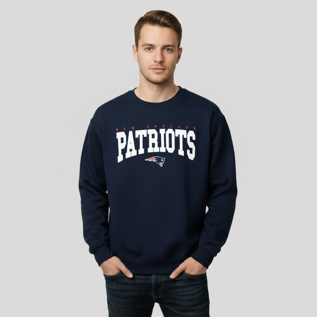 Fanatics New England Patriots Spellout Crewneck Sweatshirt