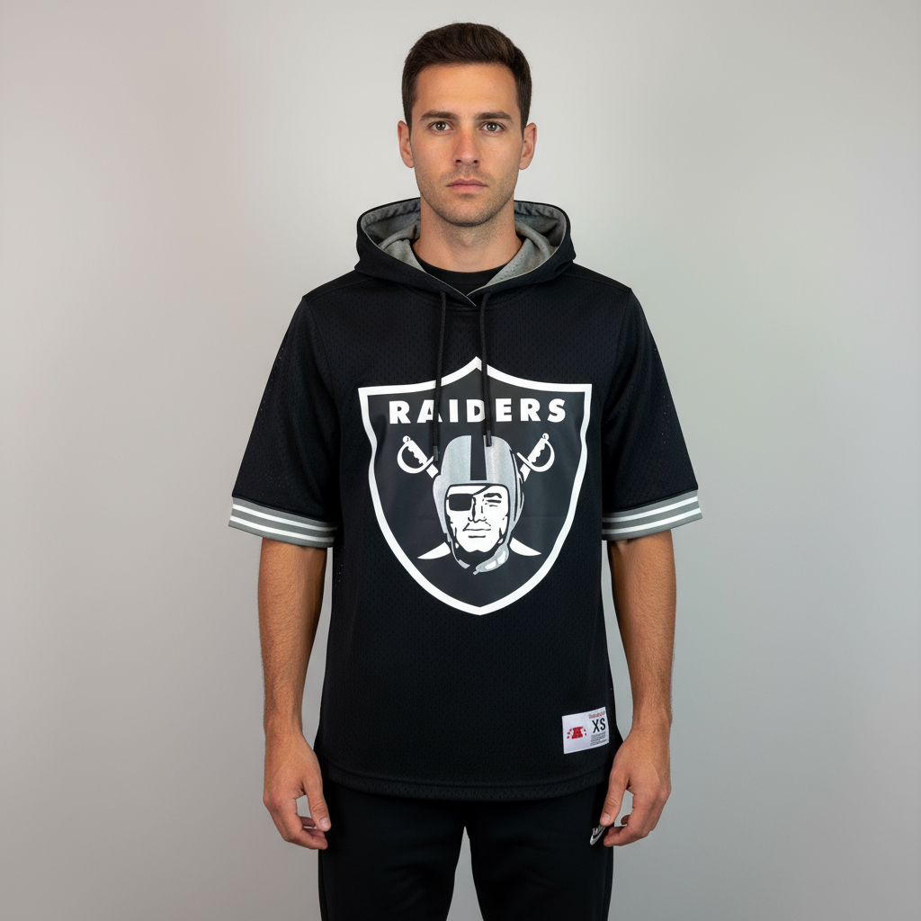 Mitchell & Ness Las Vegas Raiders Unbeaten Short Sleeve Hoodie