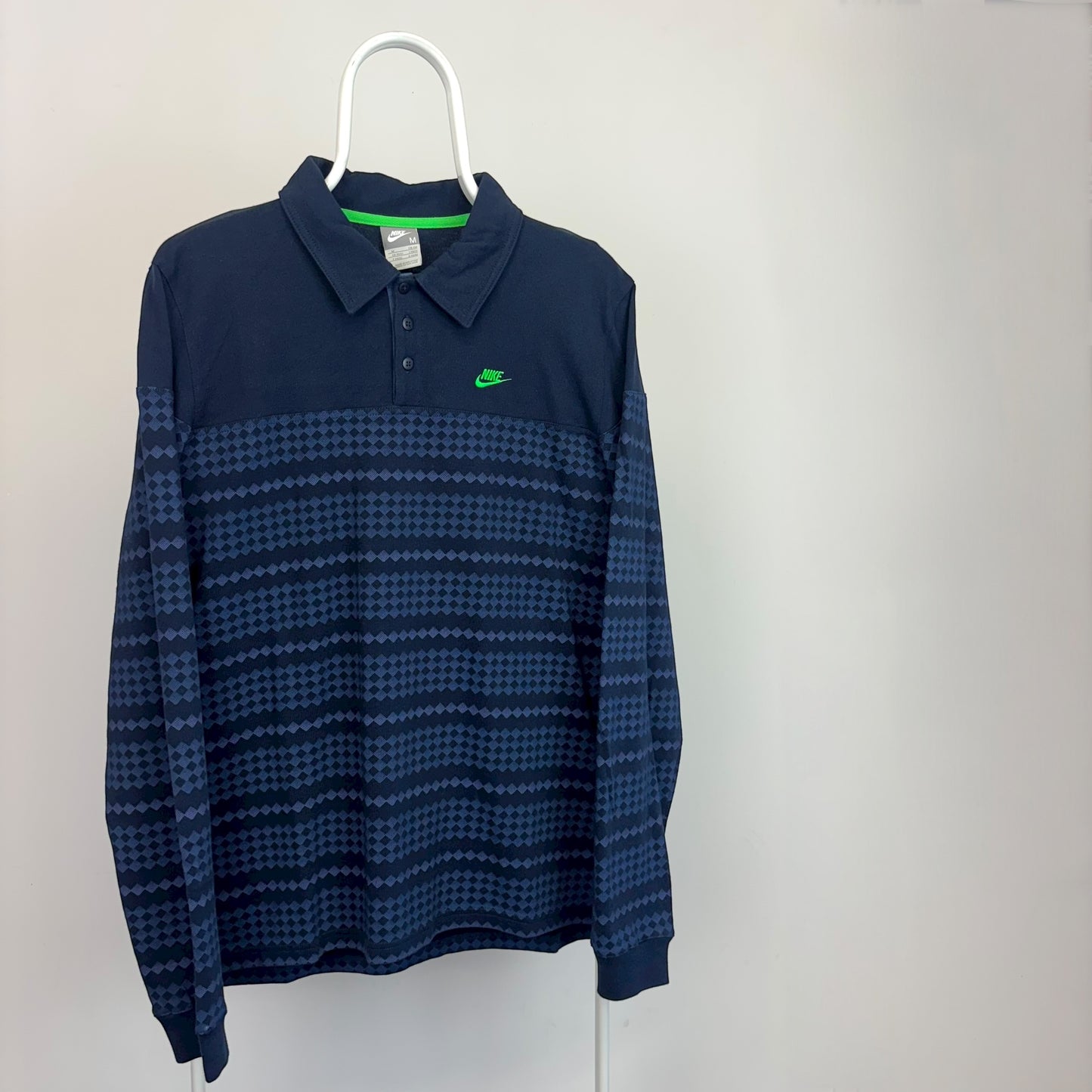 Nike Argyle Long Sleeve Polo Shirt