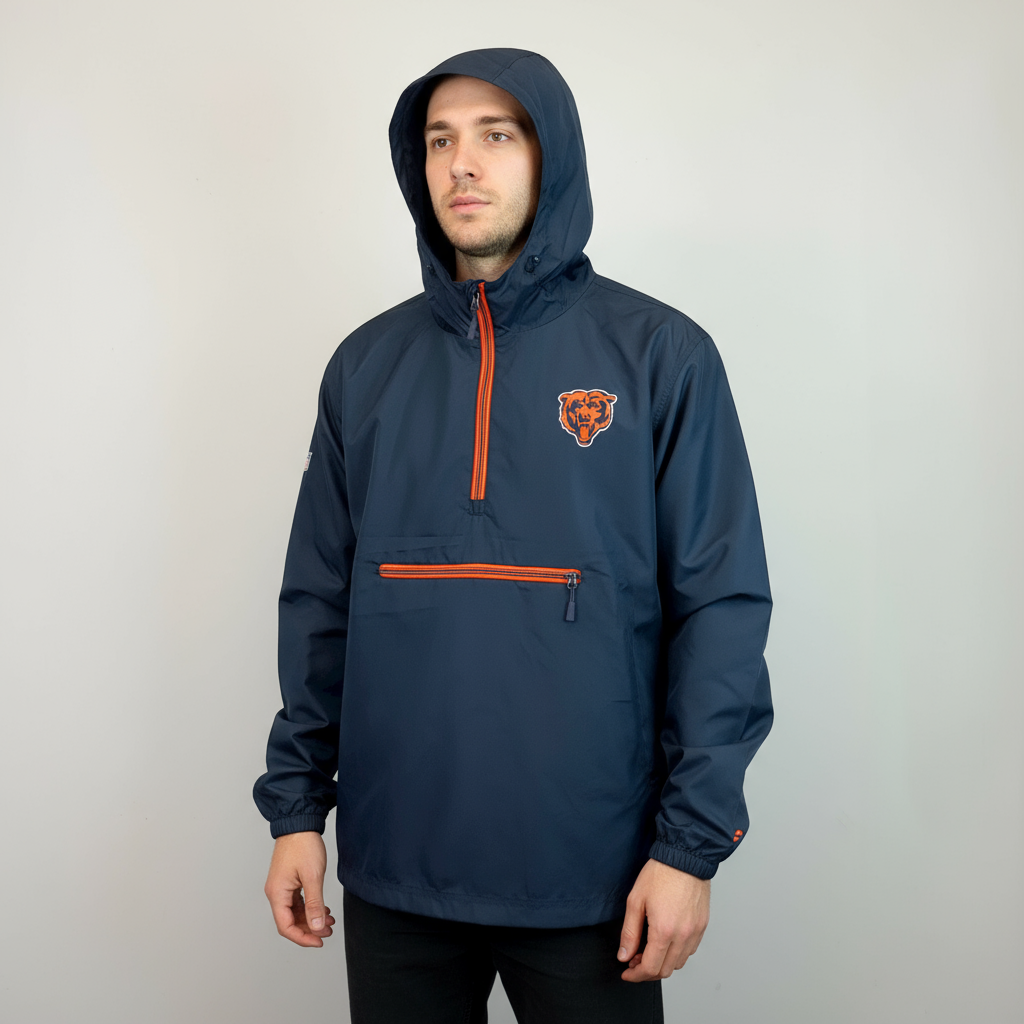 Fanatics Chicago Bears 1/4 Zip Lightweight Jacket