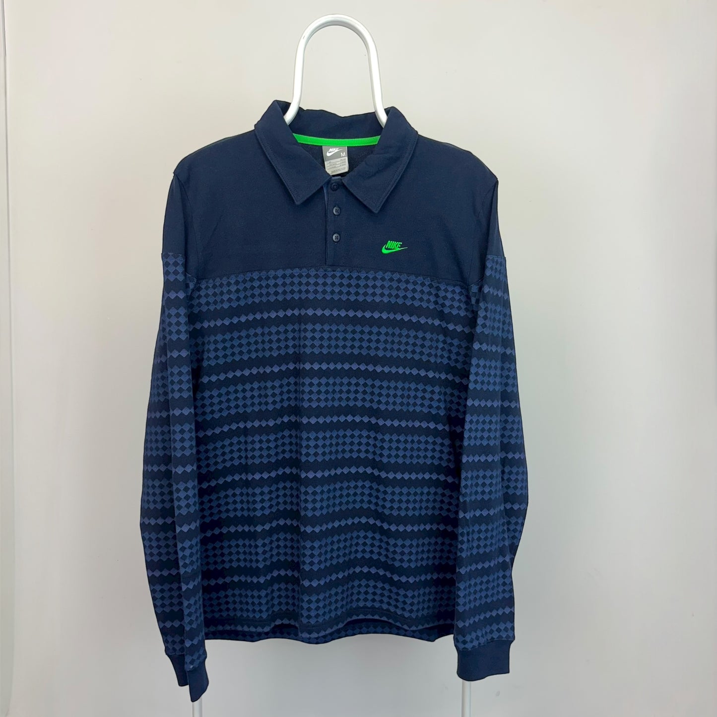 Nike Argyle Long Sleeve Polo Shirt