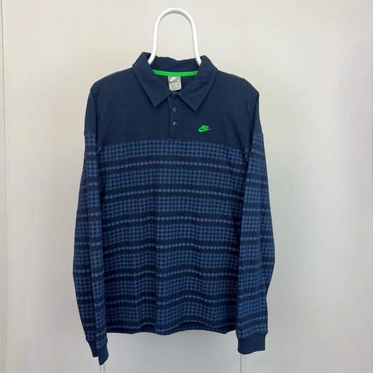 Nike Argyle Long Sleeve Polo Shirt