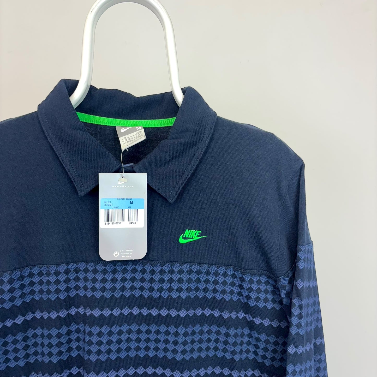 Nike Argyle Long Sleeve Polo Shirt
