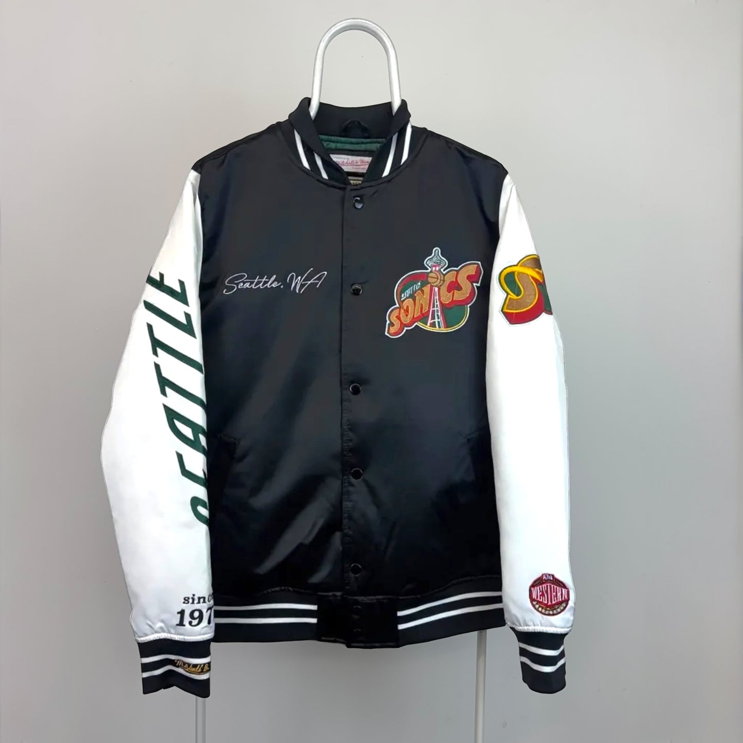 Mitchell & Ness Seattle Sonics Satin Varsity Jacket