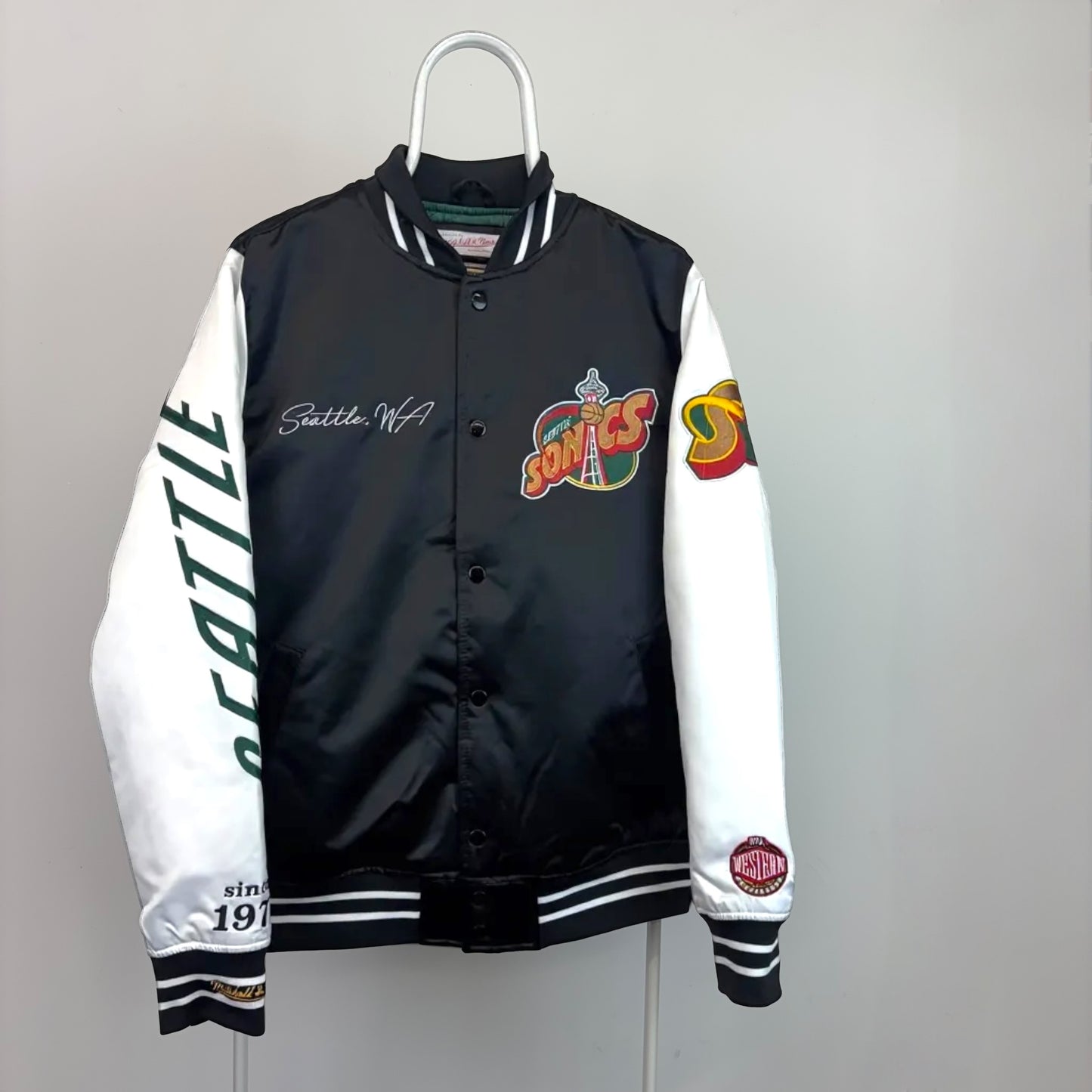 Mitchell & Ness Seattle Sonics Satin Varsity Jacket