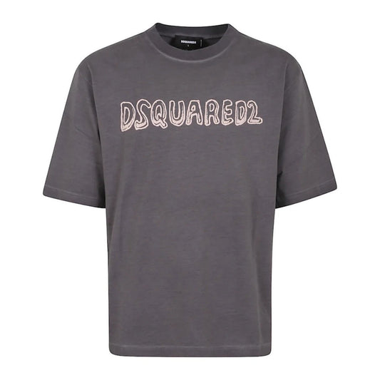 Dsquared2 Best Fade Loose Fit Cartoon Logo T-Shirt Charcoal XS