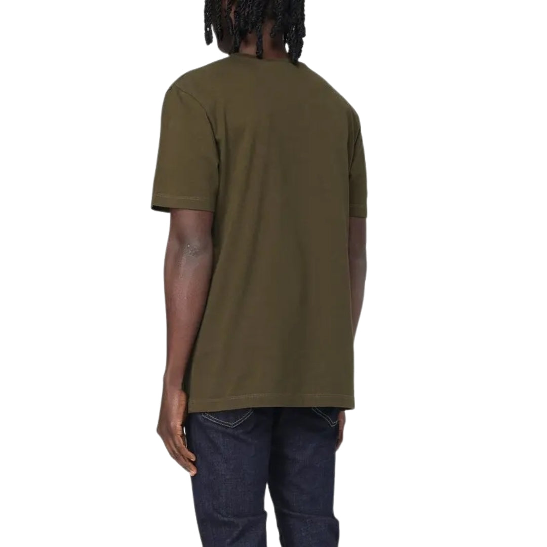 Dsquared2 Regular Fit Rubber Logo T-Shirt Military XS
