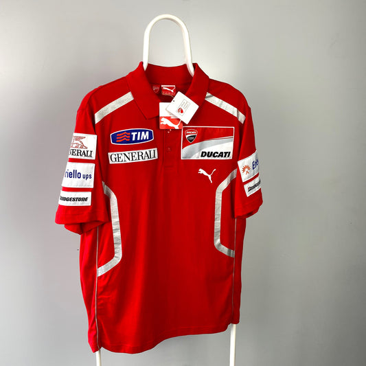 Deadstock Puma Ducati Embroidered Patch Polo Shirt [L]