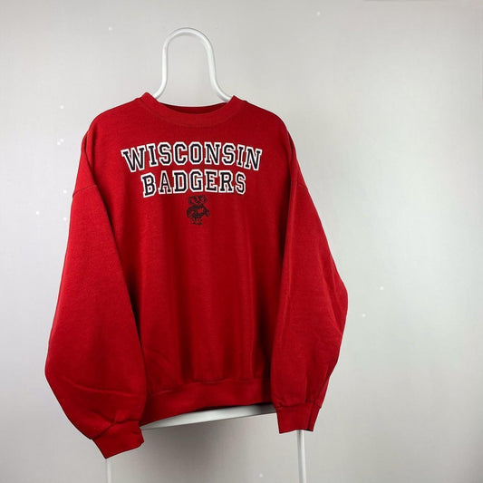 Vintage Wisconsin Badgers Spellout Sweatshirt [XXL]