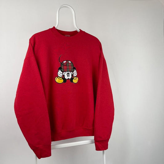 Vintage Disney Tartan Mickey Mouse Sweatshirt [M]